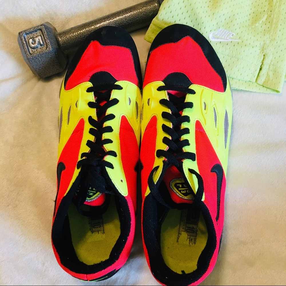 Women’s Size 10 Nike Track & Field Vivid Zoom Tennis Shoe I neon yellow & orange